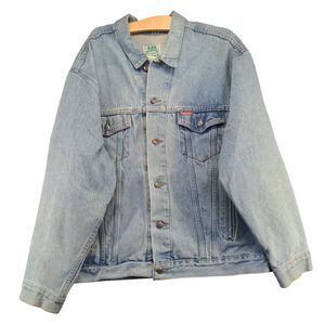Carlos 'N Charlie's Men's Senor Frogs Denim Jean Jacket Blue XL Cotton